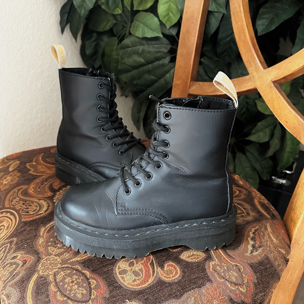 Doc martens vegan leather platform boots